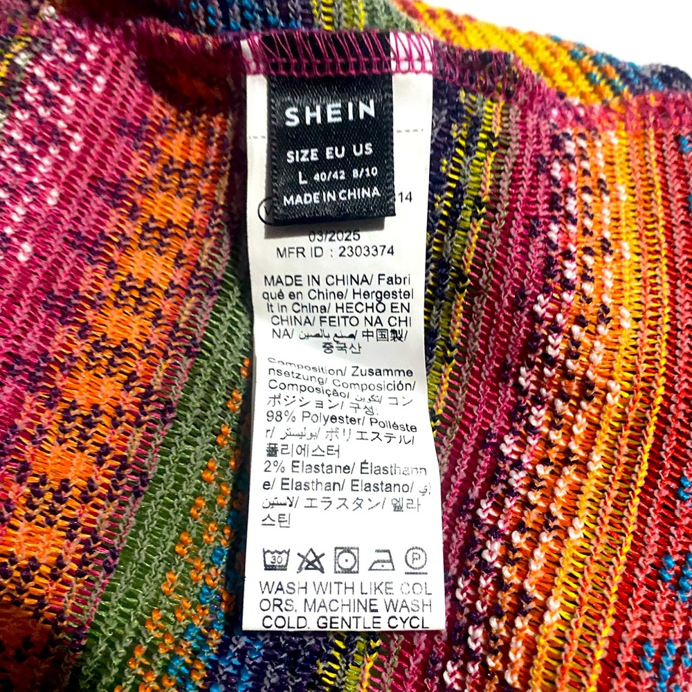 SHEIN Multicolor Patterned Tank Top | Large - Picture 7 of 8